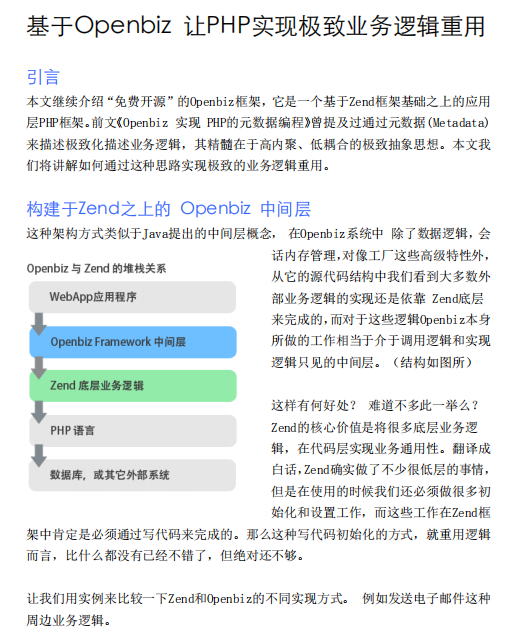 基于Openbiz让PHP实现极致业务逻辑重用_PHP教程