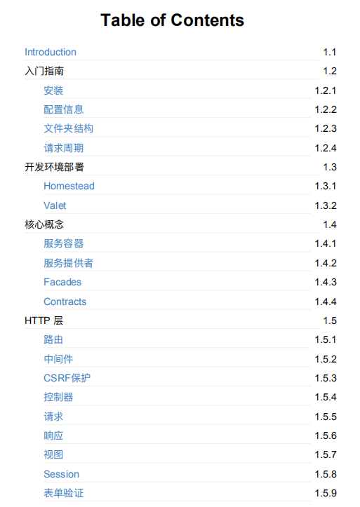 laravel 5.4中文文档 pdf_PHP教程
