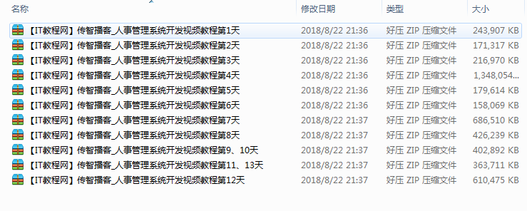 人事管理系统开发视频教程（12天）