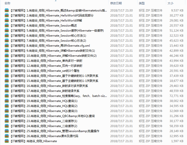 Hibernate4学习基础视频教程（26集）