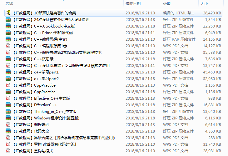 C++高级编程之编程思想和算法资料集