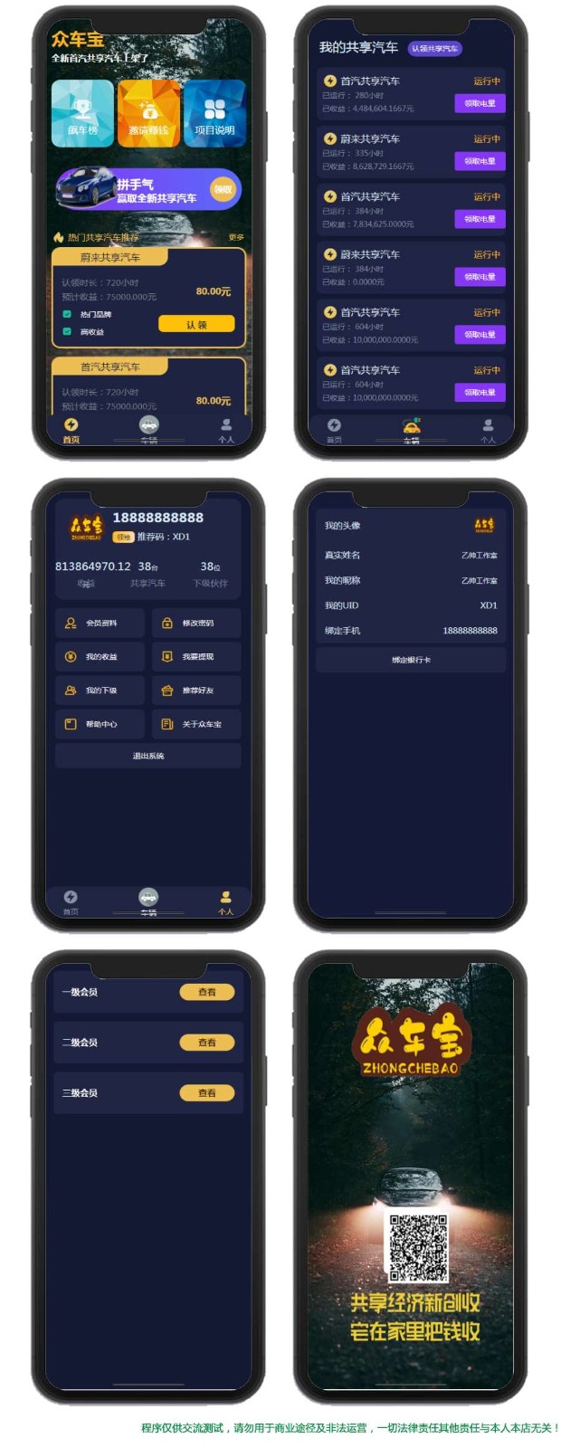 2020首发众车宝/共享汽车挂机赚钱合约控矿机器人系统/码支付接口搭建教程